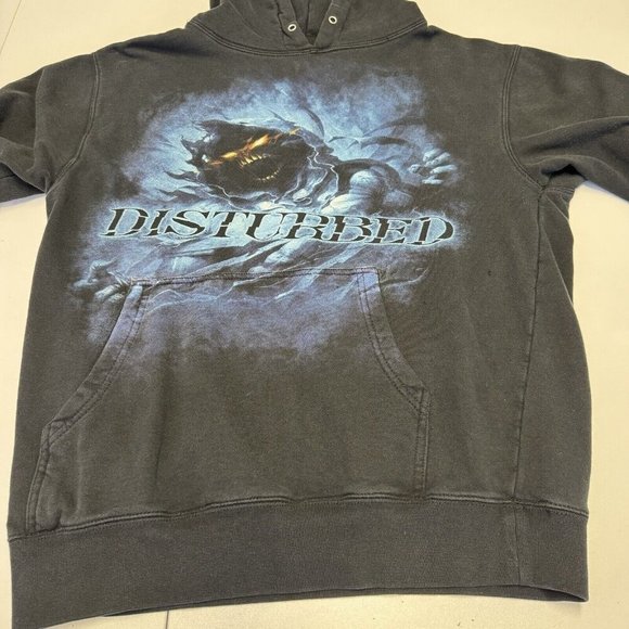Disturbed Asylum Band Hoodie Adult Small Black Big Print Rock Sweatshirt 2010 - Picture 7 of 15